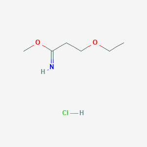 molecular formula C6H14ClNO2 B2941646 Methyl 3-ethoxypropanecarboximidate hydrochloride CAS No. 1803609-03-1