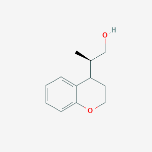 molecular formula C12H16O2 B2941655 (2R)-2-(3,4-Dihydro-2H-chromen-4-yl)propan-1-ol CAS No. 2248220-21-3