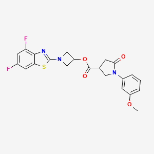 1-(4,6-Difluorobenzo[d]thiazol-2-yl)azetidin-3-yl 1-(3-methoxyphenyl)-5-oxopyrrolidine-3-carboxylate