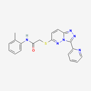 2-((3-(pyridin-2-yl)-[1,2,4]triazolo[4,3-b]pyridazin-6-yl)thio)-N-(o-tolyl)acetamide