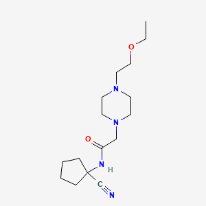 molecular formula C16H28N4O2 B2941725 N-(1-cyanocyclopentyl)-2-[4-(2-ethoxyethyl)piperazin-1-yl]acetamide CAS No. 1311782-66-7