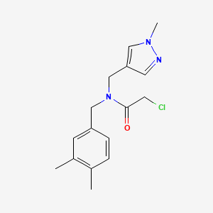 2-Chloro-N-[(3,4-dimethylphenyl)methyl]-N-[(1-methylpyrazol-4-yl)methyl]acetamide