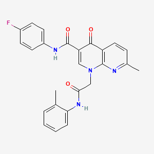 N-(4-fluorophenyl)-7-methyl-4-oxo-1-(2-oxo-2-(o-tolylamino)ethyl)-1,4-dihydro-1,8-naphthyridine-3-carboxamide