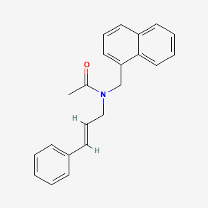 molecular formula C22H21NO B2941745 N-(naphthalen-1-ylmethyl)-N-[(E)-3-phenylprop-2-enyl]acetamide CAS No. 98977-86-7