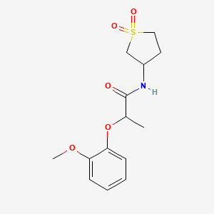 molecular formula C14H19NO5S B2941749 N-(1,1-dioxothiolan-3-yl)-2-(2-methoxyphenoxy)propanamide CAS No. 380583-86-8