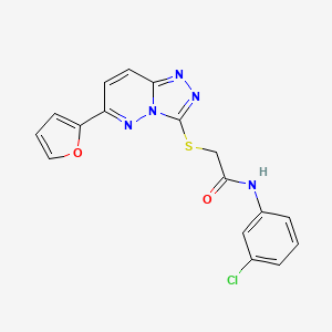 molecular formula C17H12ClN5O2S B2941788 N-(3-chlorophenyl)-2-{[6-(furan-2-yl)-[1,2,4]triazolo[4,3-b]pyridazin-3-yl]sulfanyl}acetamide CAS No. 891098-60-5