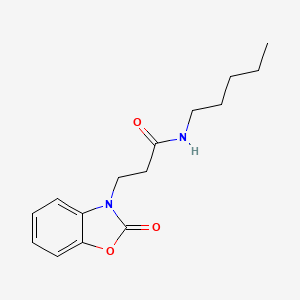 molecular formula C15H20N2O3 B2941794 3-(2-oxobenzo[d]oxazol-3(2H)-yl)-N-pentylpropanamide CAS No. 851989-00-9