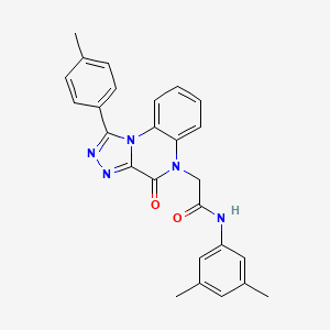 molecular formula C26H23N5O2 B2941821 N-(3,5-dimethylphenyl)-2-[1-(4-methylphenyl)-4-oxo-4H,5H-[1,2,4]triazolo[4,3-a]quinoxalin-5-yl]acetamide CAS No. 1358331-26-6