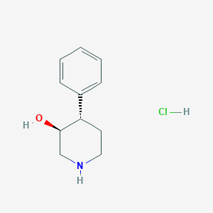 molecular formula C11H16ClNO B2941836 trans-4-Phenyl-3-piperidinol hydrochloride CAS No. 2580096-78-0