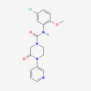 molecular formula C17H17ClN4O3 B2941851 N-(5-chloro-2-methoxyphenyl)-3-oxo-4-(pyridin-3-yl)piperazine-1-carboxamide CAS No. 2309259-18-3