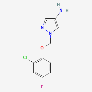 molecular formula C10H9ClFN3O B2941877 1-[(2-chloro-4-fluorophenoxy)methyl]-1H-pyrazol-4-amine CAS No. 956394-34-6