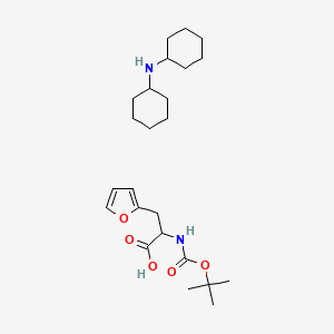 molecular formula C24H40N2O5 B2941889 BOC-3-(2-furyl)-DL-alanine dicyclohexylamine salt CAS No. 145206-40-2; 331730-08-6