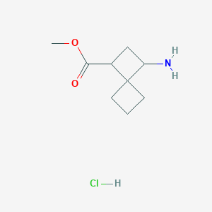 molecular formula C9H16ClNO2 B2941936 Methyl 3-aminospiro[3.3]heptane-1-carboxylate hydrochloride CAS No. 2445786-69-4