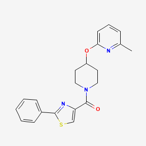 B2941961 (4-((6-Methylpyridin-2-yl)oxy)piperidin-1-yl)(2-phenylthiazol-4-yl)methanone CAS No. 1797857-15-8