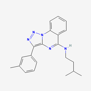 molecular formula C21H23N5 B2941980 N-(3-METHYLBUTYL)-3-(3-METHYLPHENYL)-[1,2,3]TRIAZOLO[1,5-A]QUINAZOLIN-5-AMINE CAS No. 866843-91-6