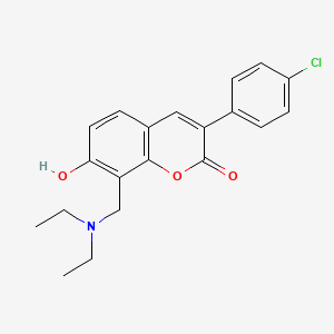 B2942010 3-(4-chlorophenyl)-8-[(diethylamino)methyl]-7-hydroxy-2H-chromen-2-one CAS No. 869081-04-9