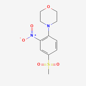 molecular formula C11H14N2O5S B2942011 4-(4-Methylsulfonyl-2-nitrophenyl)morpholine CAS No. 412958-87-3