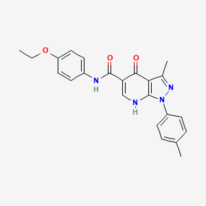 molecular formula C23H22N4O3 B2942015 N-(4-ethoxyphenyl)-3-methyl-4-oxo-1-(p-tolyl)-4,7-dihydro-1H-pyrazolo[3,4-b]pyridine-5-carboxamide CAS No. 941995-74-0