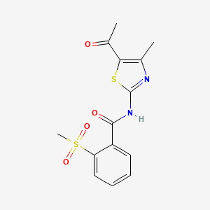 N-(5-acetyl-4-methylthiazol-2-yl)-2-(methylsulfonyl)benzamide