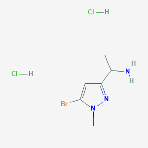 1-(5-Bromo-1-methylpyrazol-3-yl)ethanamine;dihydrochloride