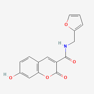 molecular formula C15H11NO5 B2942024 N-(2-furylmethyl)-7-hydroxy-2-oxo-2H-chromene-3-carboxamide CAS No. 505067-79-8