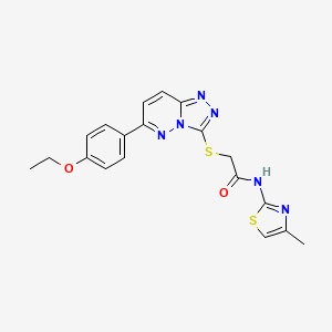 2-((6-(4-ethoxyphenyl)-[1,2,4]triazolo[4,3-b]pyridazin-3-yl)thio)-N-(4-methylthiazol-2-yl)acetamide
