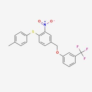 4-[(4-Methylphenyl)sulfanyl]-3-nitrobenzyl 3-(trifluoromethyl)phenyl ether