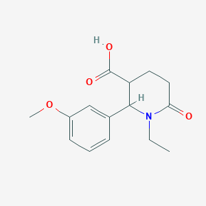 1-Ethyl-2-(3-methoxyphenyl)-6-oxopiperidine-3-carboxylic acid