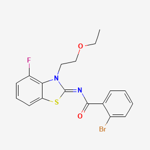 (Z)-2-bromo-N-(3-(2-ethoxyethyl)-4-fluorobenzo[d]thiazol-2(3H)-ylidene)benzamide