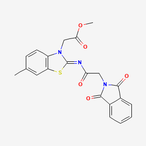 (Z)-methyl 2-(2-((2-(1,3-dioxoisoindolin-2-yl)acetyl)imino)-6-methylbenzo[d]thiazol-3(2H)-yl)acetate