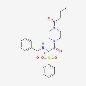 N-[2-(4-butanoylpiperazinyl)-2-oxo-1-(phenylsulfonyl)ethyl]benzamide