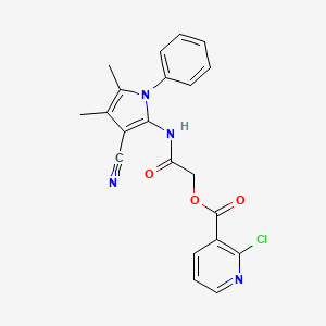 [2-[(3-Cyano-4,5-dimethyl-1-phenylpyrrol-2-yl)amino]-2-oxoethyl] 2-chloropyridine-3-carboxylate