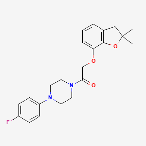 2-((2,2-Dimethyl-2,3-dihydrobenzofuran-7-yl)oxy)-1-(4-(4-fluorophenyl)piperazin-1-yl)ethanone