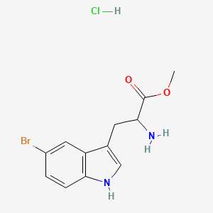 molecular formula C12H14BrClN2O2 B2942110 methyl 2-amino-3-(5-bromo-1H-indol-3-yl)propanoate hydrochloride CAS No. 129034-16-8