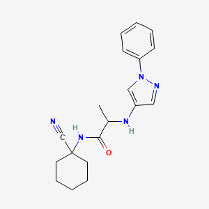 N-(1-cyanocyclohexyl)-2-[(1-phenyl-1H-pyrazol-4-yl)amino]propanamide