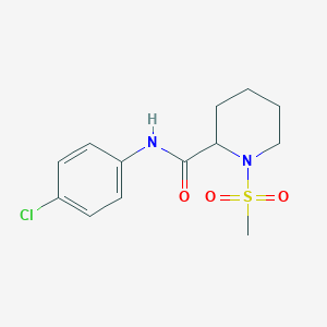 molecular formula C13H17ClN2O3S B2942123 N-(4-chlorophenyl)-1-(methylsulfonyl)piperidine-2-carboxamide CAS No. 1214652-18-2