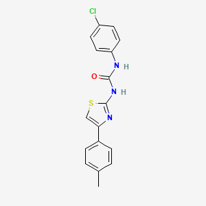 molecular formula C17H14ClN3OS B2942145 N-(4-chlorophenyl)-N'-[4-(4-methylphenyl)-1,3-thiazol-2-yl]urea CAS No. 325978-12-9