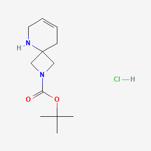 molecular formula C12H21ClN2O2 B2942151 Tert-butyl 2,5-diazaspiro[3.5]non-7-ene-2-carboxylate;hydrochloride CAS No. 2580244-26-2