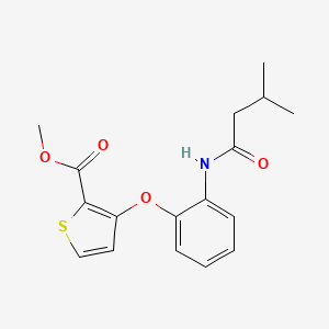 Methyl 3-{2-[(3-methylbutanoyl)amino]phenoxy}-2-thiophenecarboxylate