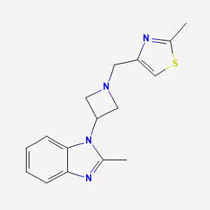 2-Methyl-4-[[3-(2-methylbenzimidazol-1-yl)azetidin-1-yl]methyl]-1,3-thiazole