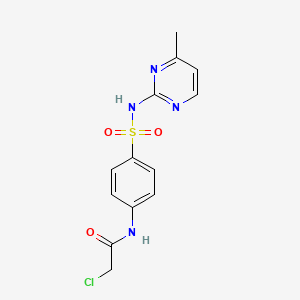 molecular formula C13H13ClN4O3S B2942171 2-Chloro-N-(4-(N-(4-methylpyrimidin-2-yl)sulfamoyl)phenyl)acetamide CAS No. 64877-35-6
