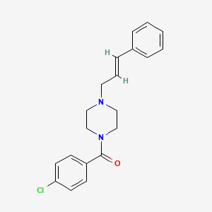 molecular formula C20H21ClN2O B2942205 1-(4-chlorobenzoyl)-4-[(2E)-3-phenylprop-2-en-1-yl]piperazine CAS No. 219988-95-1