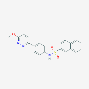 molecular formula C21H17N3O3S B2942208 N-[4-(6-methoxypyridazin-3-yl)phenyl]naphthalene-2-sulfonamide CAS No. 941995-77-3