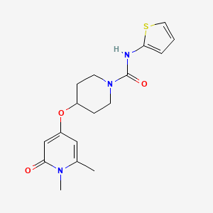 molecular formula C17H21N3O3S B2942212 4-[(1,6-dimethyl-2-oxo-1,2-dihydropyridin-4-yl)oxy]-N-(thiophen-2-yl)piperidine-1-carboxamide CAS No. 2320377-50-0