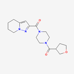 (4-(Tetrahydrofuran-3-carbonyl)piperazin-1-yl)(4,5,6,7-tetrahydropyrazolo[1,5-a]pyridin-2-yl)methanone