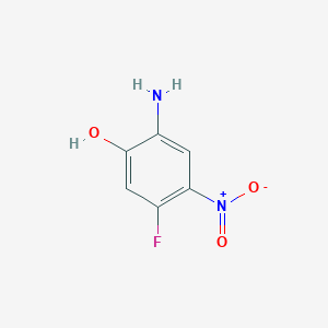 molecular formula C6H5FN2O3 B2942228 2-氨基-5-氟-4-硝基苯酚 CAS No. 1850312-96-7
