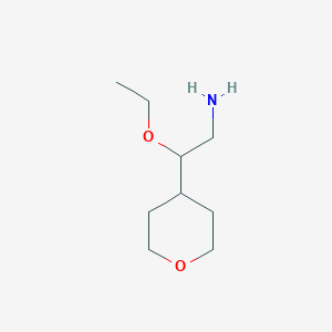 molecular formula C9H19NO2 B2942229 2-Ethoxy-2-(oxan-4-yl)ethan-1-amine CAS No. 1493291-84-1