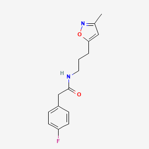 2-(4-fluorophenyl)-N-(3-(3-methylisoxazol-5-yl)propyl)acetamide