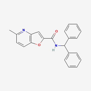 molecular formula C22H18N2O2 B2942243 N-benzhydryl-5-methylfuro[3,2-b]pyridine-2-carboxamide CAS No. 941881-13-6