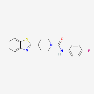 molecular formula C19H18FN3OS B2942259 4-(1,3-benzothiazol-2-yl)-N-(4-fluorophenyl)piperidine-1-carboxamide CAS No. 478081-77-5